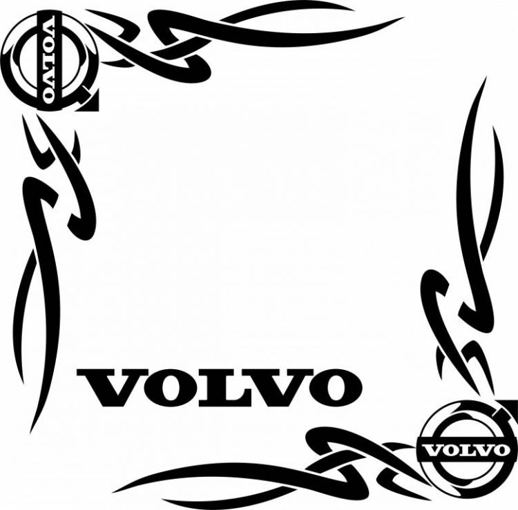 Наклейка на авто Volvo Узоры на боковое стекло версия