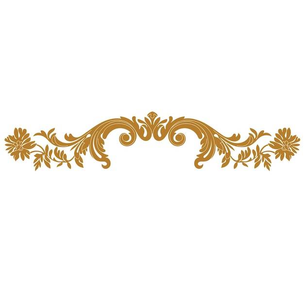 Золотой винтажный орнамент в стиле барокко, угол, ретро-узор, античный стиль, акант