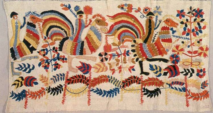 Сюжеты и мотивы орнамента народной вышивки XVIII века русского севера