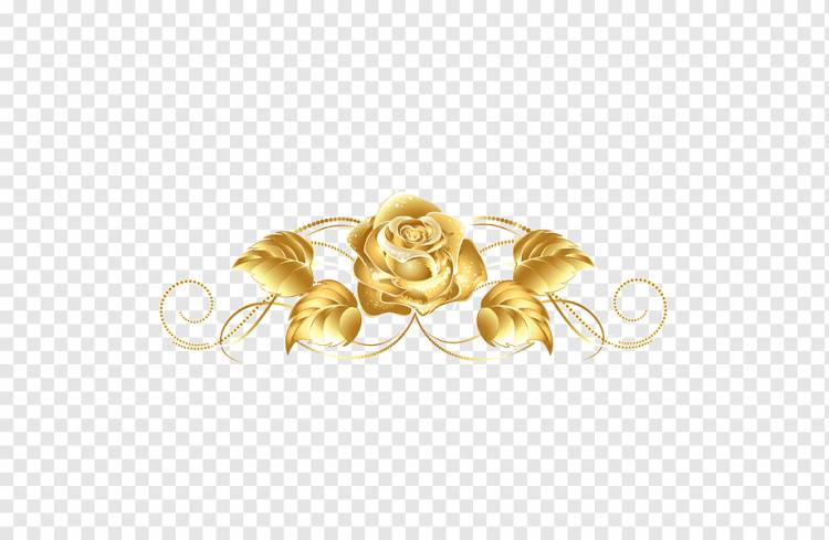 золотые розы узоры, креативный дизайн, золотая роза, украшения png