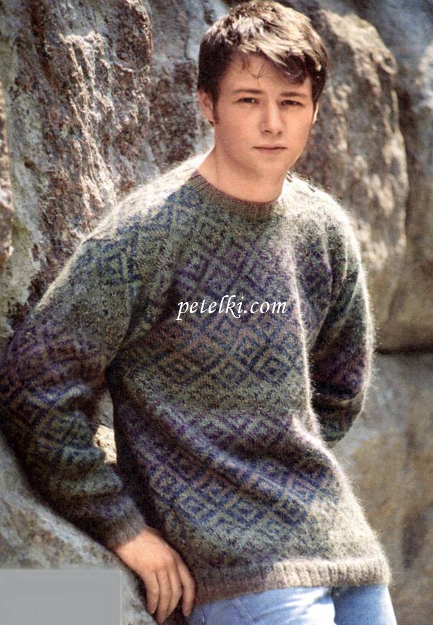 Жаккардовый пуловер для подростка