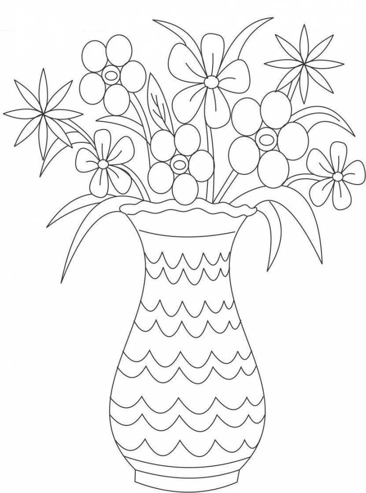 Ваза с цветами ваза с узорами