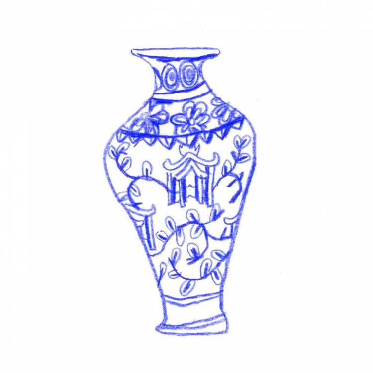 Как нарисовать вазу поэтапно карандашом