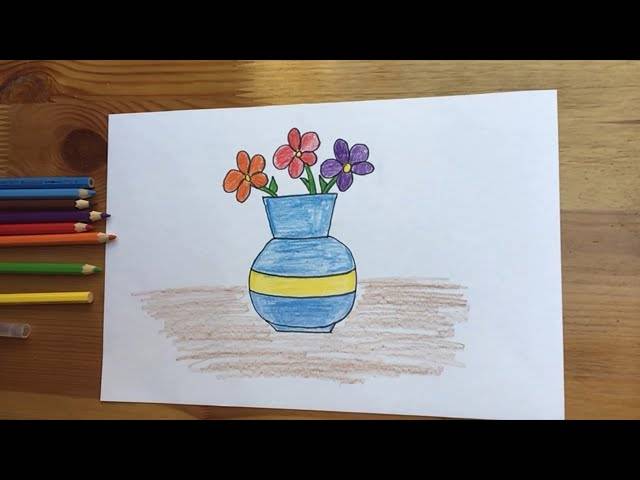 Как нарисовать вазу с цветами легко вместе с Солнечным Утром