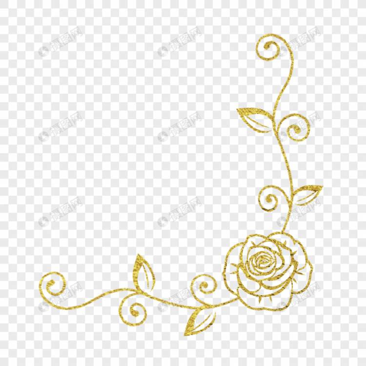 Узор золотой розы изображение_Фото номер