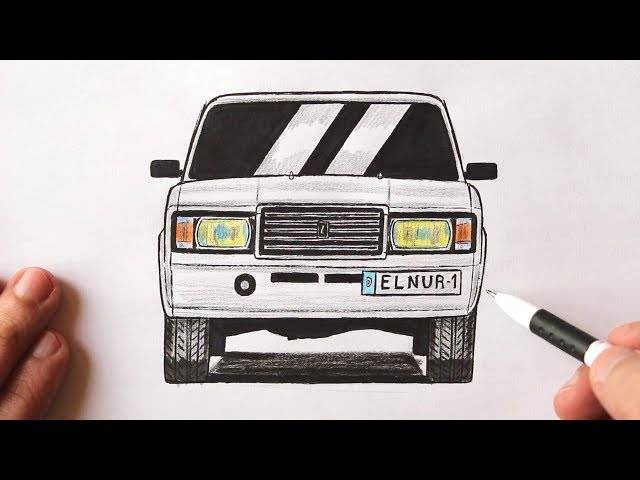How to draw a car VAZ