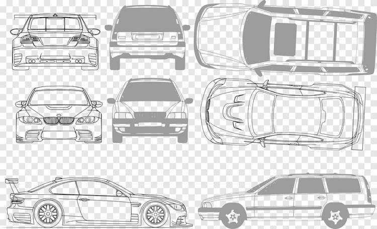 Car, Car line line chart, Компактный автомобиль, седан png