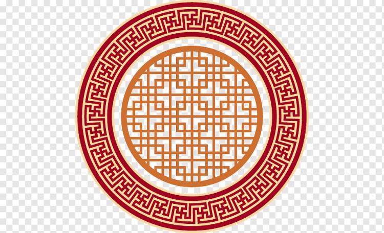 Китайский узор, винтажные круглые окна, Разное, текст, логотип png