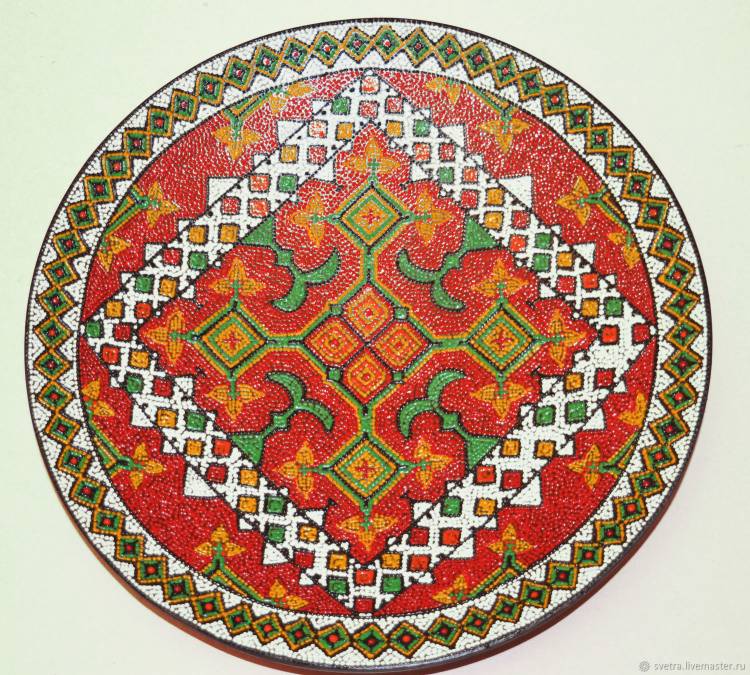 Тарелка с росписью Грузинский орнамент в интернет