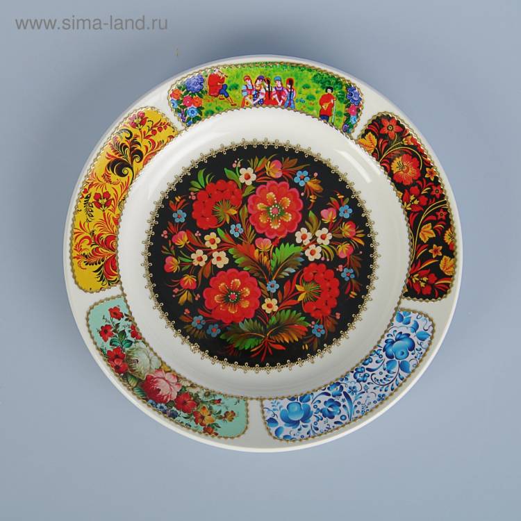 Тарелка декоративная Русские мотивы