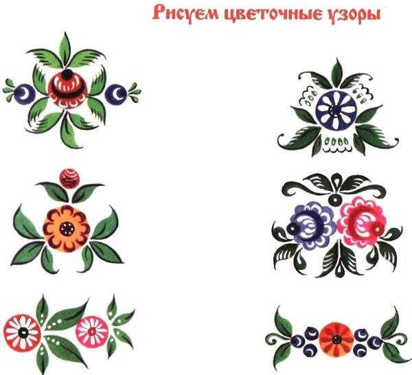 Картинки городецкая роспись цветы 