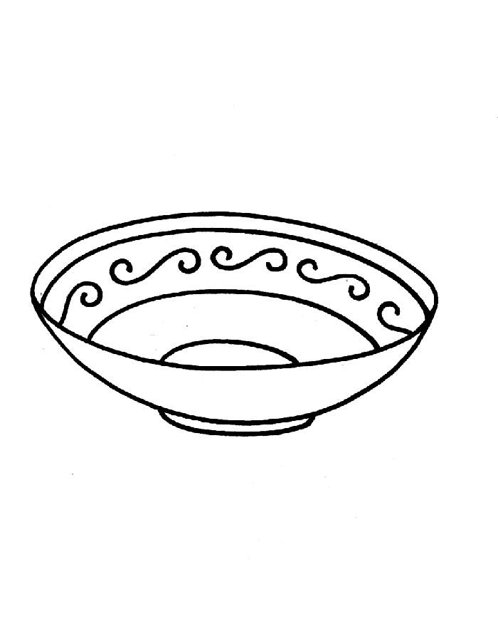 Раскраска тарелки с узорами и орнаментом