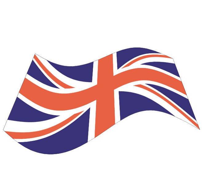 волнистый флаг Великобритании вектор eps
