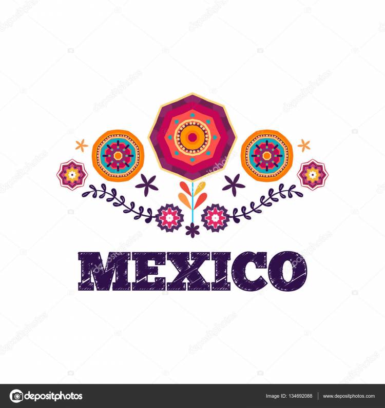 Мексиканский узор, красивый этнический орнамент Векторное изображение ©tatkuptsova