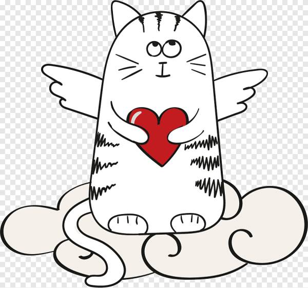 Сердце кошки рисунок 