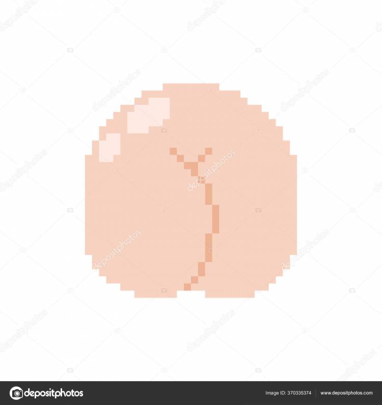 Пиксельный Рисунок Задницы Ягодицы Бит Пиксельная Векторная Иллюстрация Векторное изображение ©popaukropa