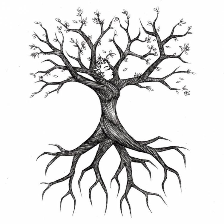 Нарисованное дерево