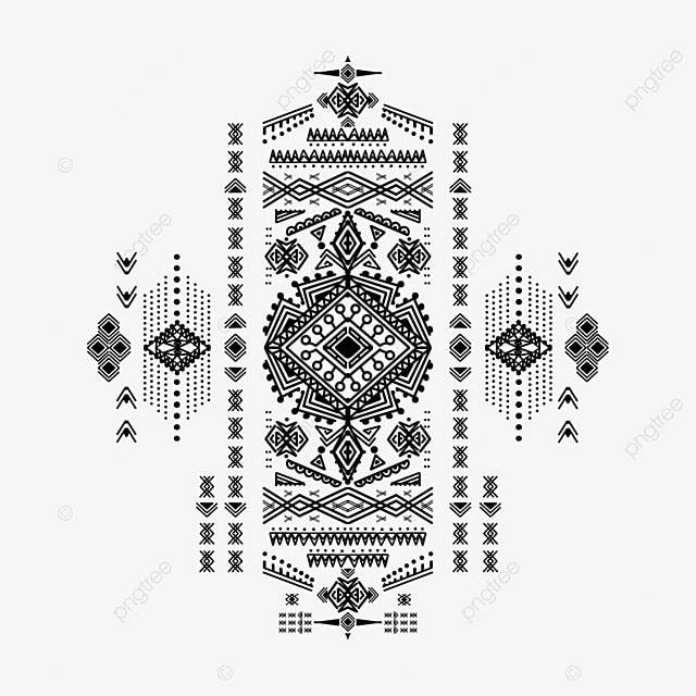 Ацтекский узор черно белая линия полоса орнамент PNG , Текстура, ацтекский, Мексика PNG картинки и пнг PSD рисунок для бесплатной загрузки