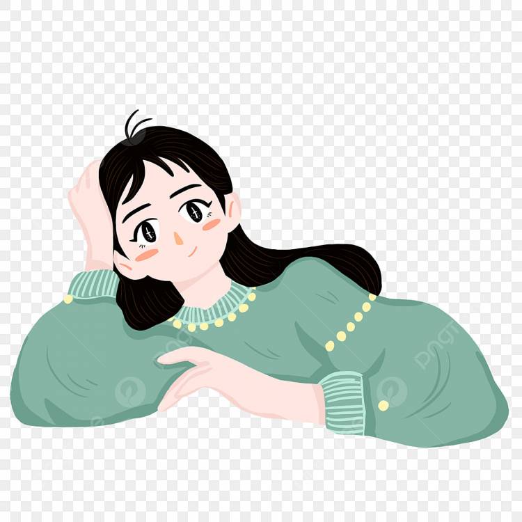 Нарисованный рукой думая дизайн персонажа девушки PNG , мультипликация, Рисованной, девушка PNG картинки и пнг PSD рисунок для бесплатной загрузки