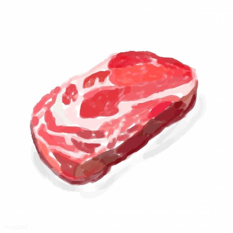 Как нарисовать кусок мяса