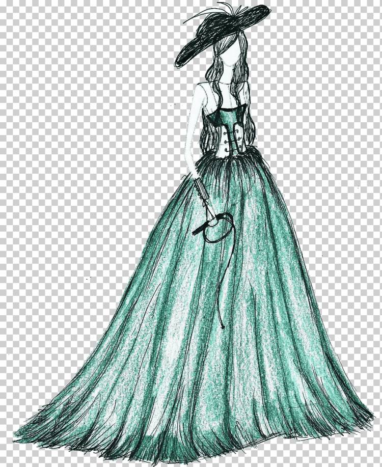 Рисунок Формальная одежда Мода Свадебное платье Иллюстрация, ручная роспись Европейская женская королевская одежда, Акварельная живопись, праздники, европейская png