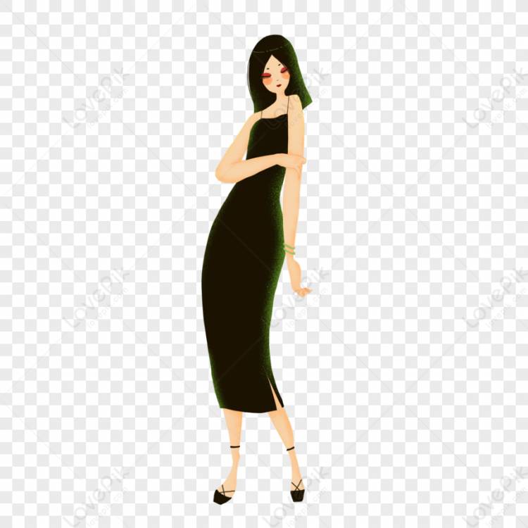 Женская юбка персонажа маленькая черная юбка тонкая изображение_Фото номер
