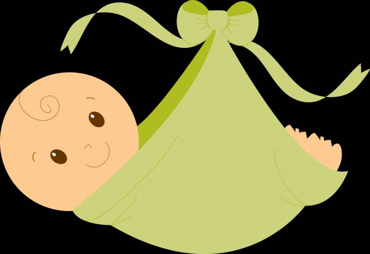 Нарисованный младенец в пеленке