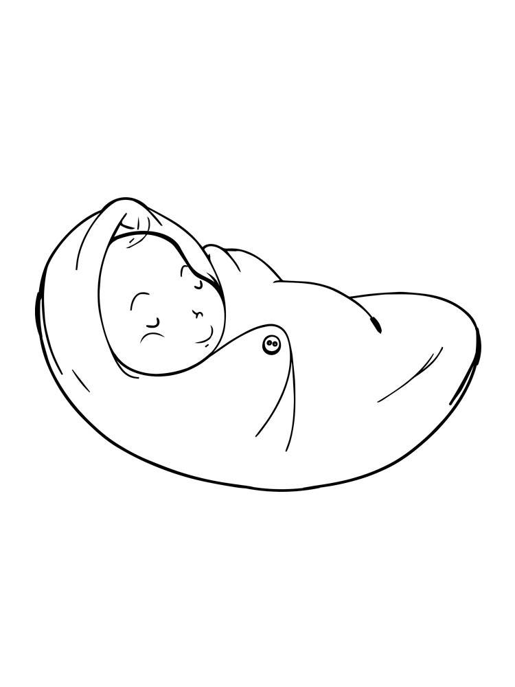 Как нарисовать младенца в пеленке