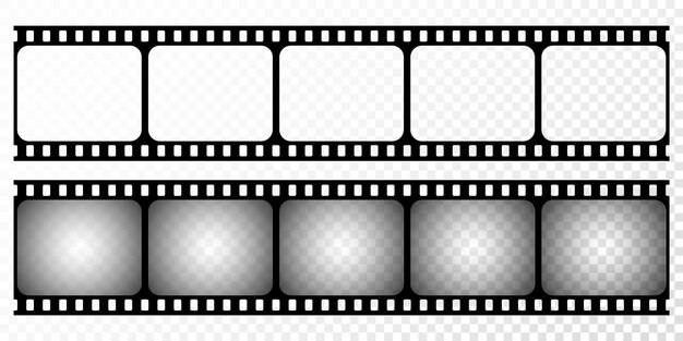 Кинопленка пустая ретро-кинолента векторная видеозапись концепции фильма