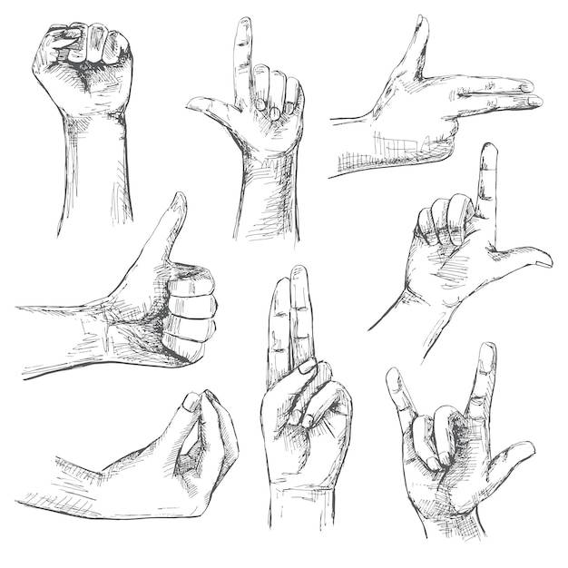 Набор различных жестов