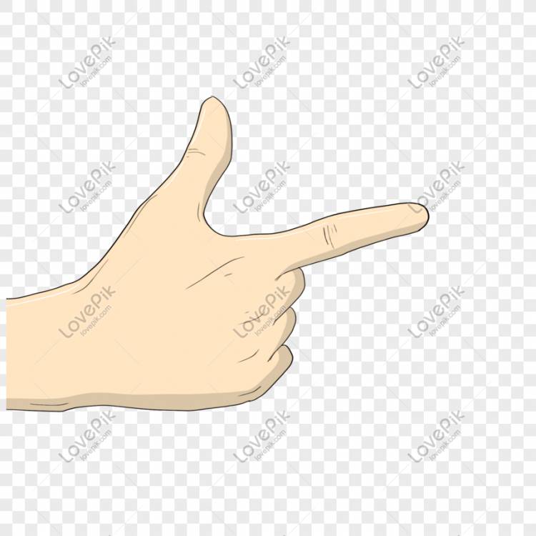 Нарисованная рукой иллюстрация жеста пальца простирания изображение_Фото номер