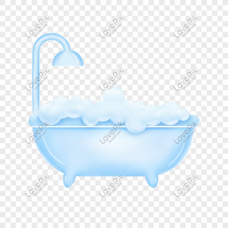 Нарисованная рукой иллюстрация ванны шаржа изображение_Фото номер
