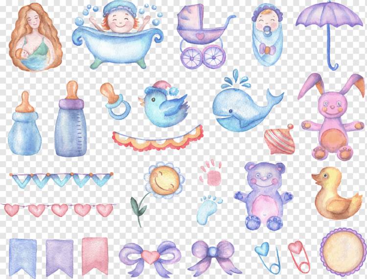 фиолетовый зонт, акварельная живопись Детский душ Рисование Младенец, Детский мультяшный акварельный нарисованный элемент, Акварельные листья, нарисованные, фотография png