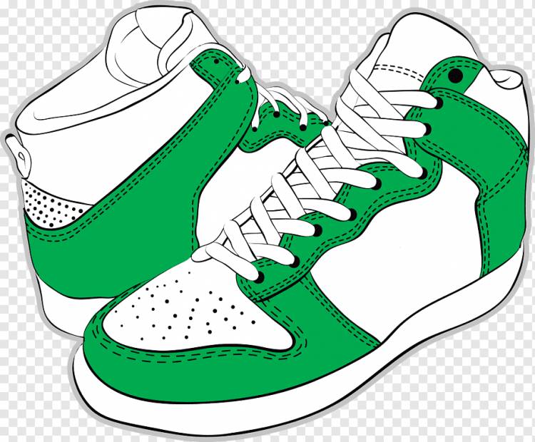 Кроссовки ручной работы зеленого неонового цвета, png