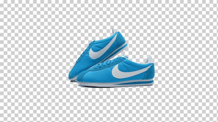 Кроссовки Nike Cortez Moscow Shoe, пара кроссовок Blue Nike, белый, спорт, розничная торговля png