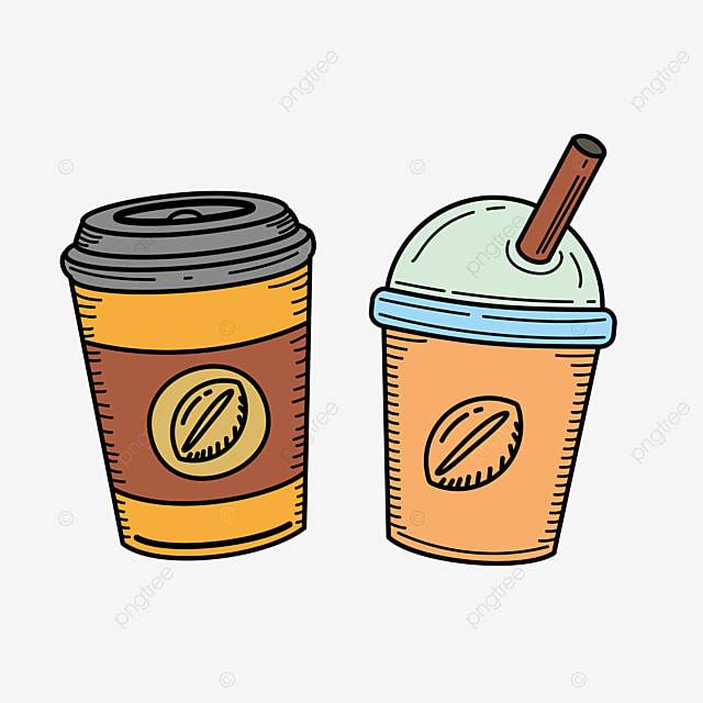Одноразовые чашки кофе векторная иллюстрация с цветными стороны обращено стиль PNG , кружка кофе, кофе, Вектор PNG картинки и пнг рисунок для бесплатной загрузки