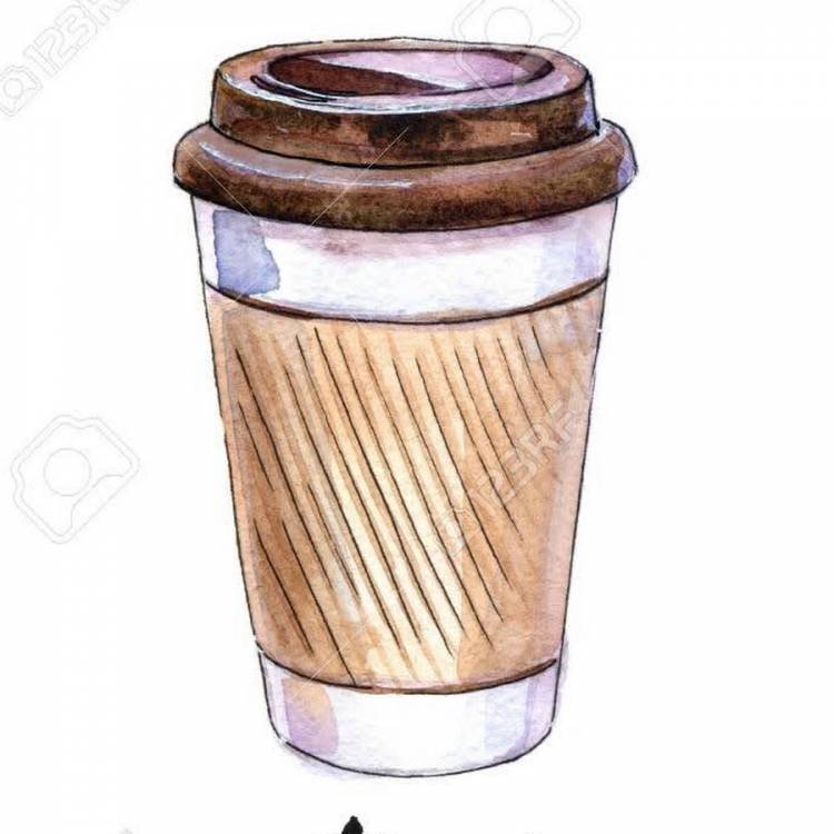 Мультяшный кофейный стакан