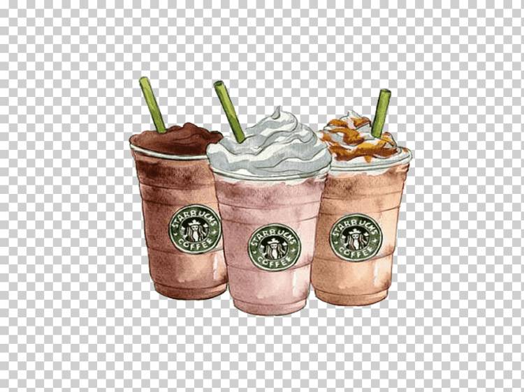 Кофе Латте Молочный коктейль Starbucks, мультфильм Starbucks Frappuccino, мультипликационный персонаж, кафе, мультфильм оружие png