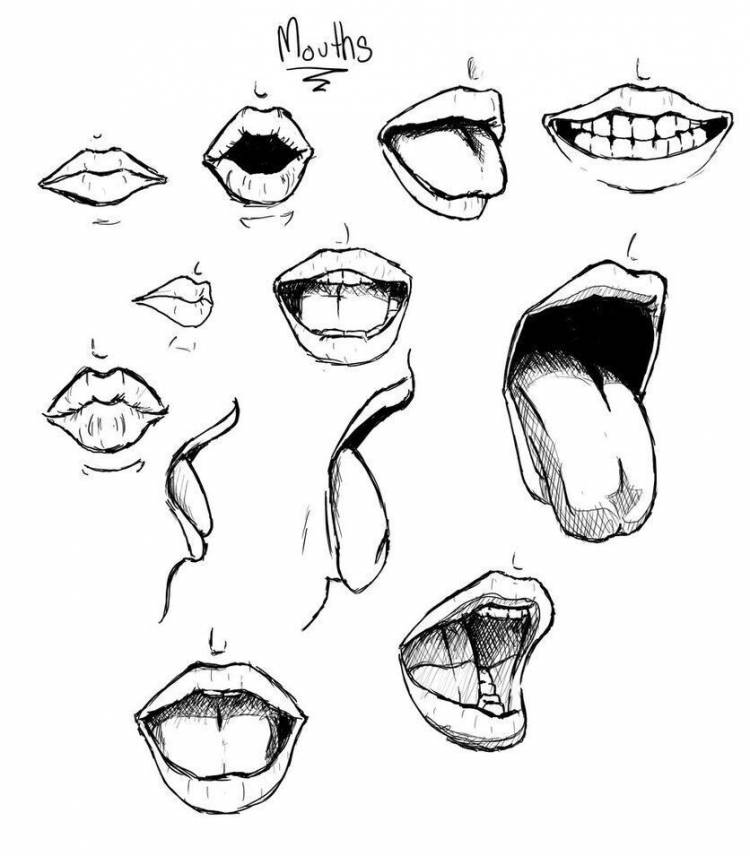 Нарисованный открытый рот