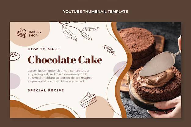 Нарисованный от руки шоколадный торт на youtube