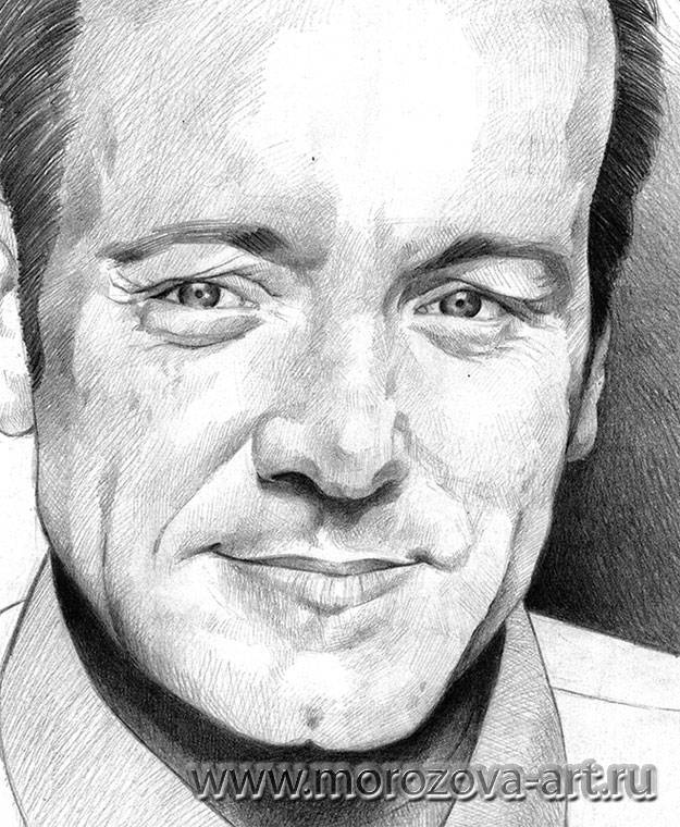 Мужской портрет нарисованный карандашом, по фото и с натуры, на заказ