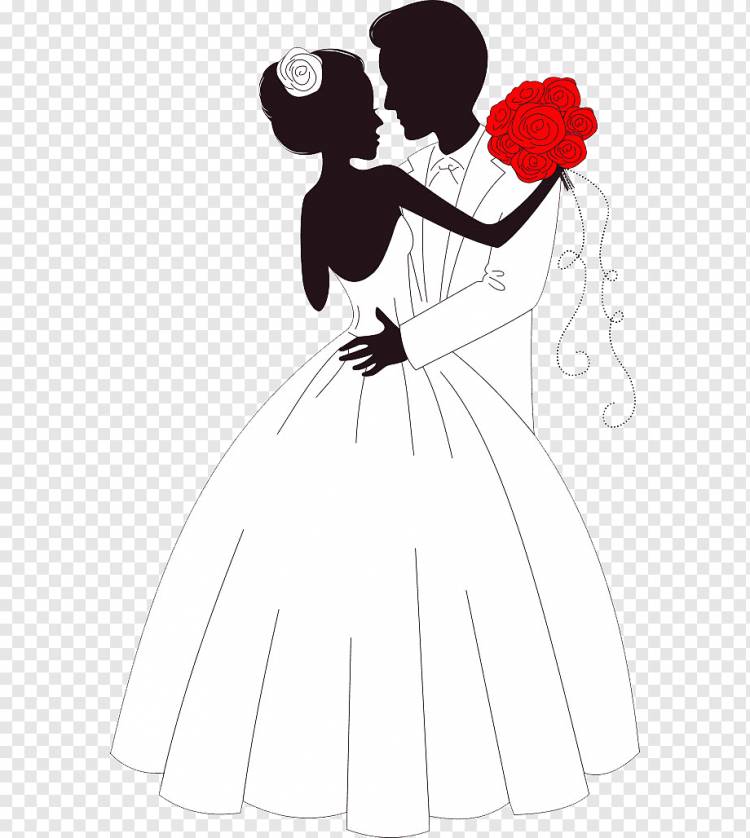 Жених и невеста, Свадебные приглашения Невеста иллюстрации, Жених и невеста обнимаются, любовь, белый, рука png