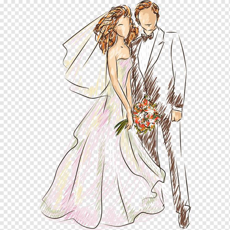 Мужчина и женщина рисунок пары, Свадебные приглашения Иллюстрация, Свадьба мужчин и женщин, Годовщина свадьбы, праздники, фотография png