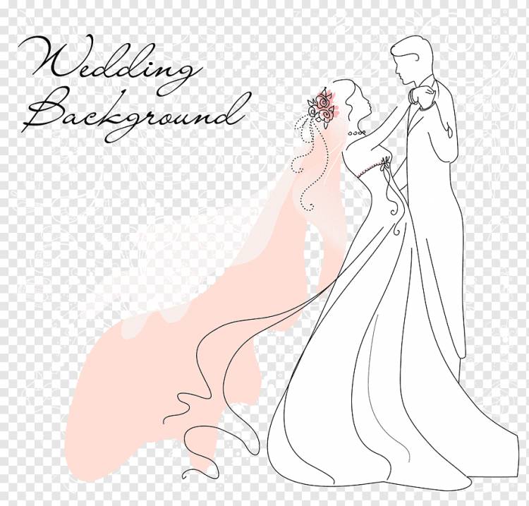 свадебный фон, приглашение на свадьбу рисунок невесты евклидов, счастливая свадьба, любовь, разное, белый png