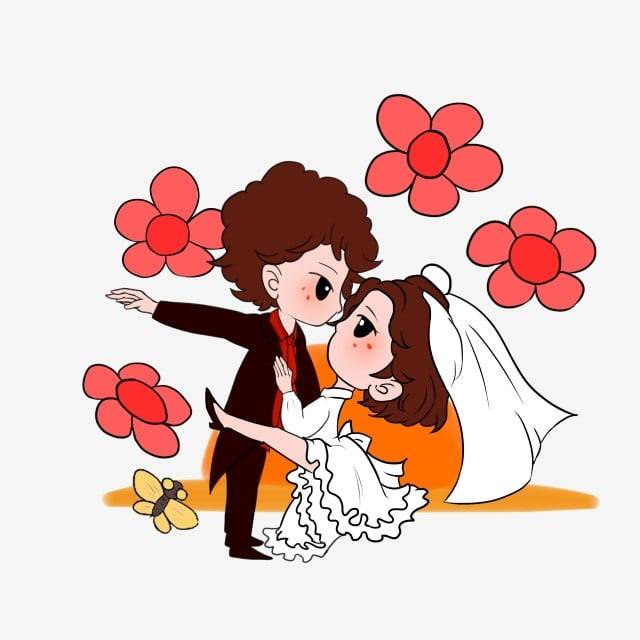 выйти замуж танец Невеста и жених иллюстрация PNG , клипарт невесты, счастливая невеста жених, пара мультфильмов новичок PNG картинки и пнг PSD рисунок для бесплатной загрузки