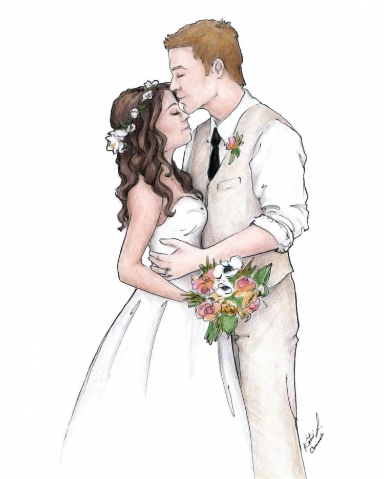 Картинки свадьба нарисованные