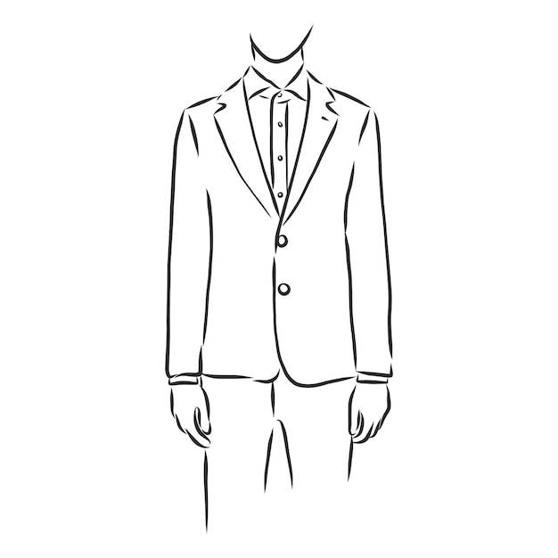Рисование одной непрерывной линии мужской пиджак линейный стиль мужской пиджак векторные иллюстрации эскиз