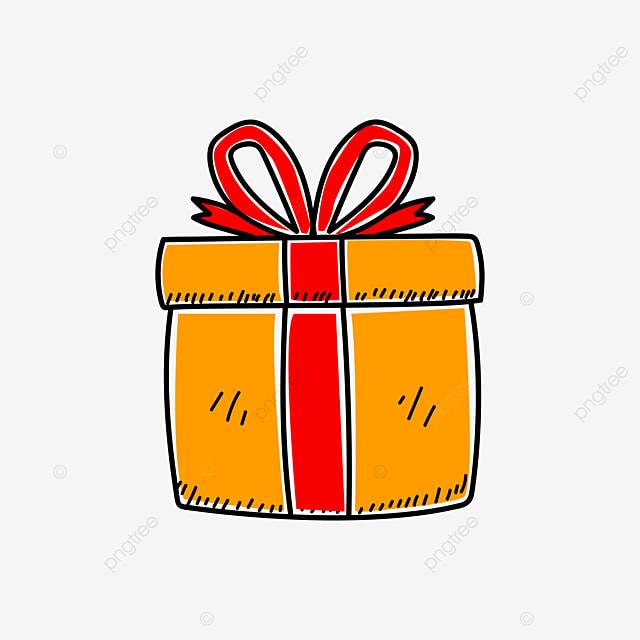 Красочная рисованная подарочная коробка векторная иллюстрация PNG , Подарок, коробка, Вектор PNG картинки и пнг рисунок для бесплатной загрузки