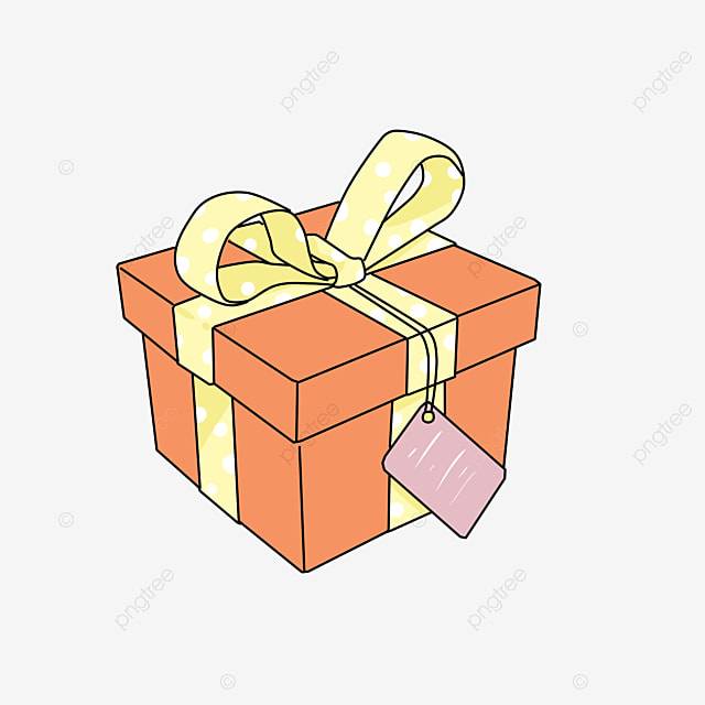 рисованный мультфильм китайский день святого валентина подарочная коробка отправить подарок оранжевый Qixi фестиваль PNG , орнамент, нарисованный от руки мультфильм, желтая подарочная коробка PNG картинки и пнг PSD рисунок для бесплатной загрузки