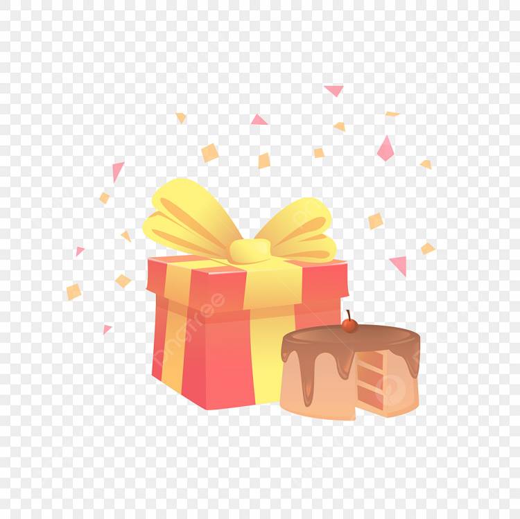 Нарисованные рукой элементы торта милой подарочной коробки стиля PNG , подарок, праздник, торт PNG картинки и пнг рисунок для бесплатной загрузки